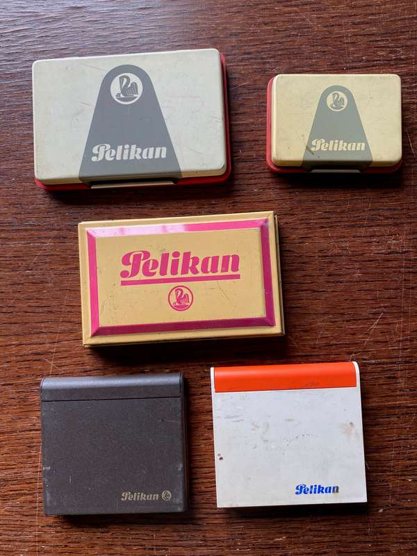 Pelikan stamp pad, ink pad lot , vintage, collectors item