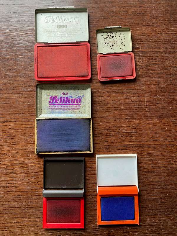 Pelikan stamp pad, ink pad lot , vintage, collectors item