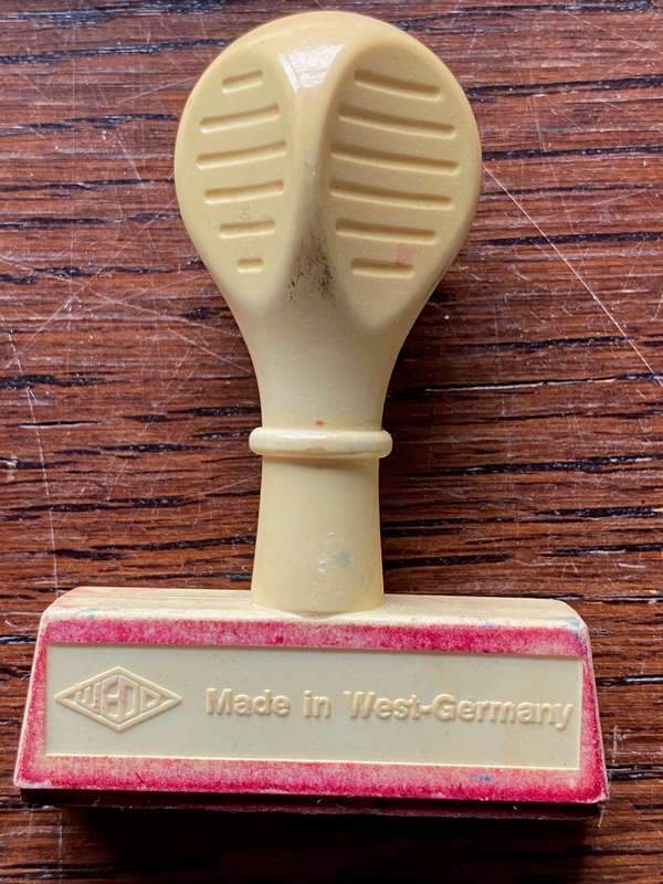 Wooden and plastic stamp lot + extras, all from Germany , vintage, collectors item
