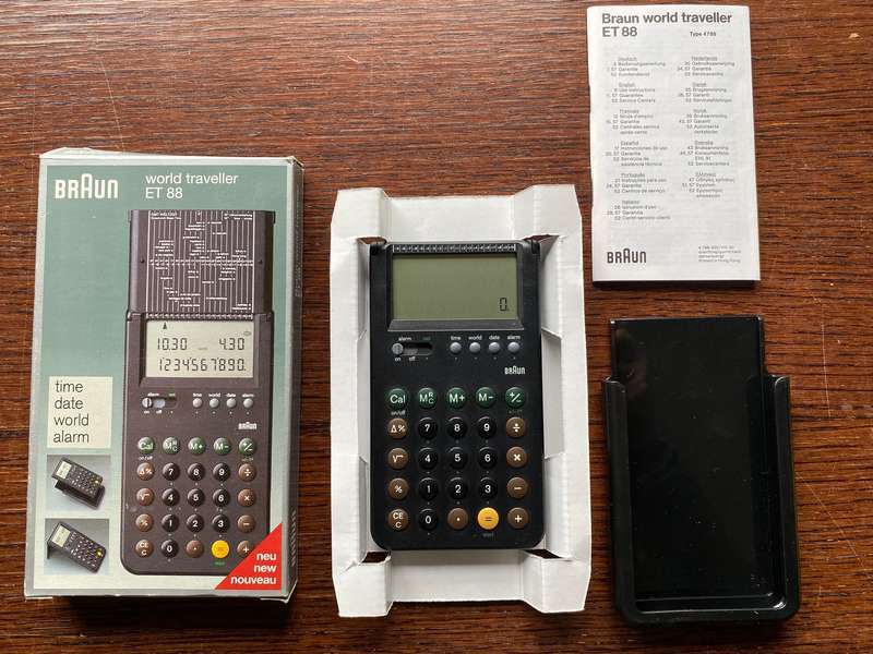 Braun World Traveller ET 88 Calculator,Type 4788, Display not working correct, collectors item,Kodak