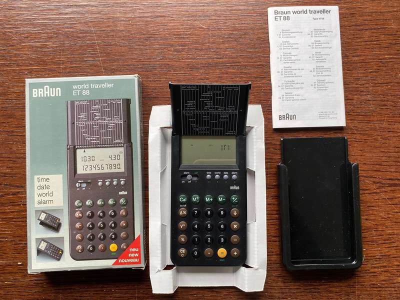 Braun World Traveller ET 88 Calculator,Type 4788, Display not working correct, collectors item,Kodak