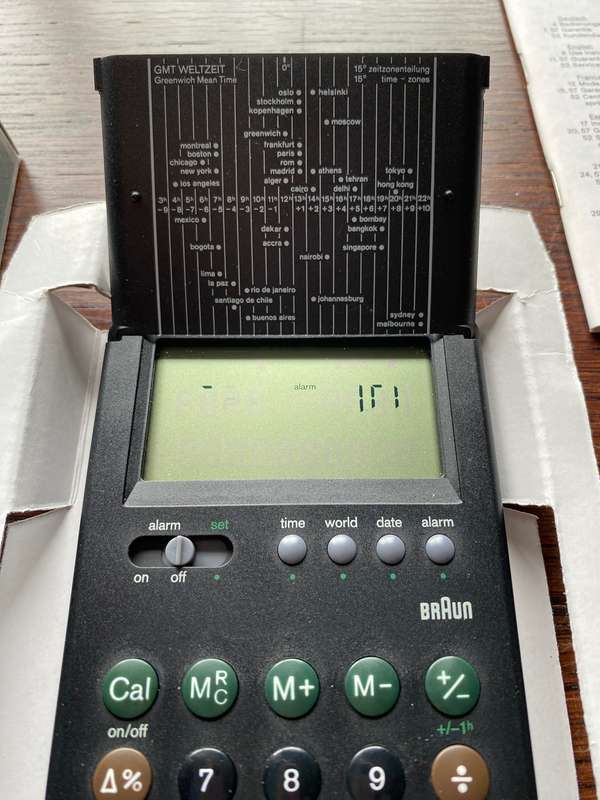 Braun World Traveller ET 88 Calculator,Type 4788, Display not working correct, collectors item,Kodak