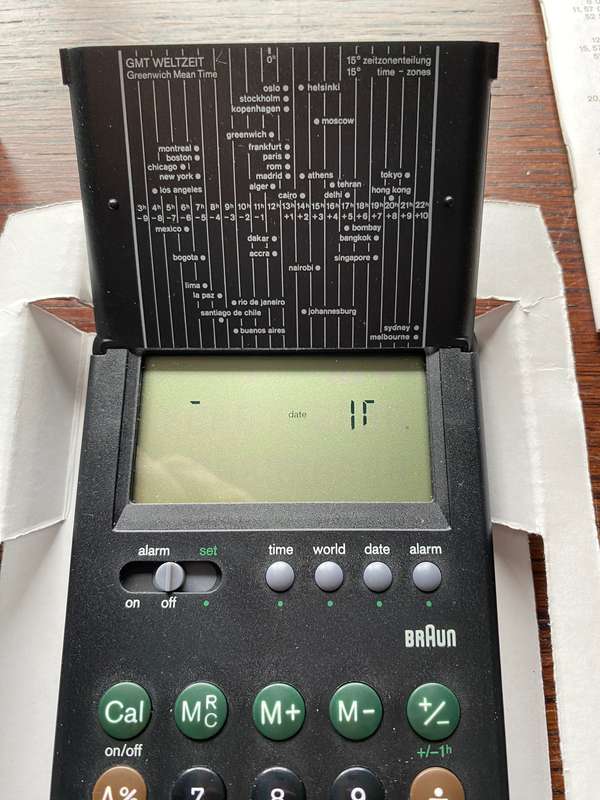 Braun World Traveller ET 88 Calculator,Type 4788, Display not working correct, collectors item,Kodak