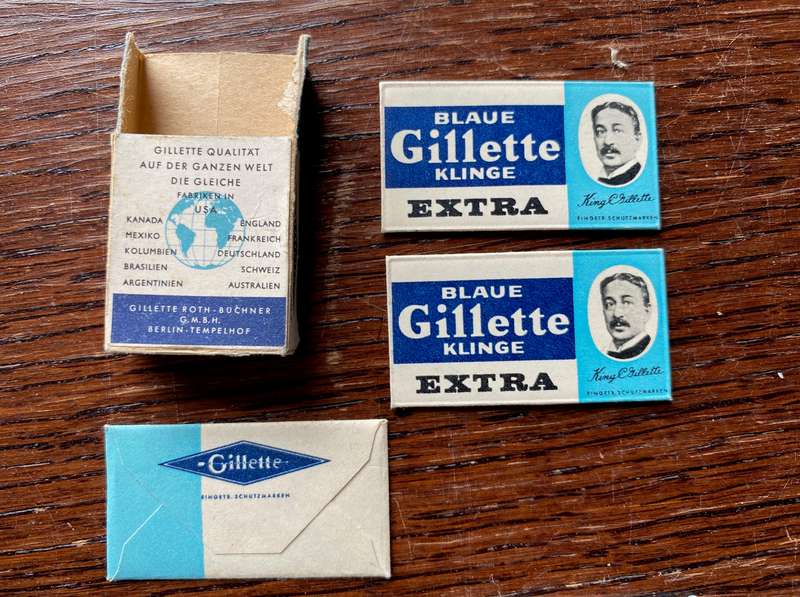 Gillette Klingen Blaue Blue,  lot of 7 , still original packed, collectors item