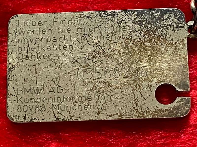 BMW AG Munchen Keyring, vintage, very old, from Gemany, collectors item