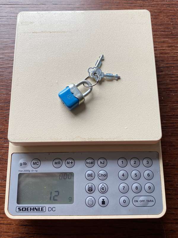 Blue Mini Lock with 2 keys Western Germany vintage, collectors item