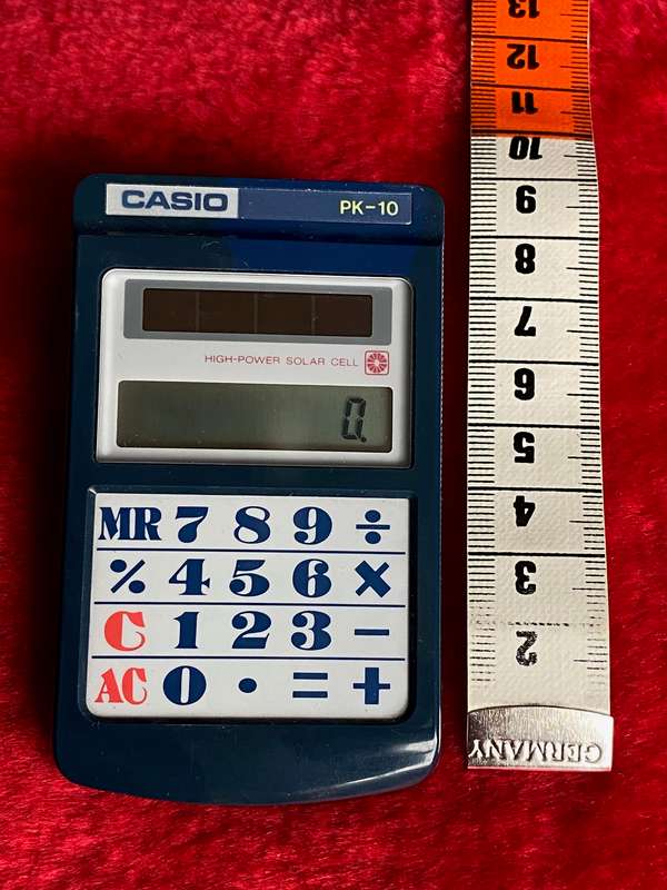 CASIO PK-10 vintage small calculator , working,
