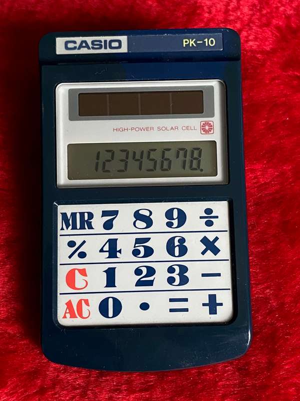 CASIO PK-10 vintage small calculator , working,