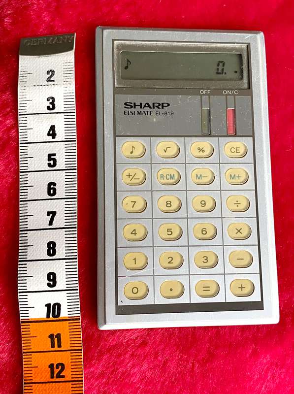 Sharp EL-819 Calculator slim from the 80s,  vintage, collectors item