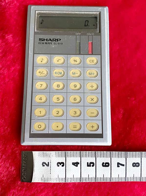 Sharp EL-819 Calculator slim from the 80s,  vintage, collectors item