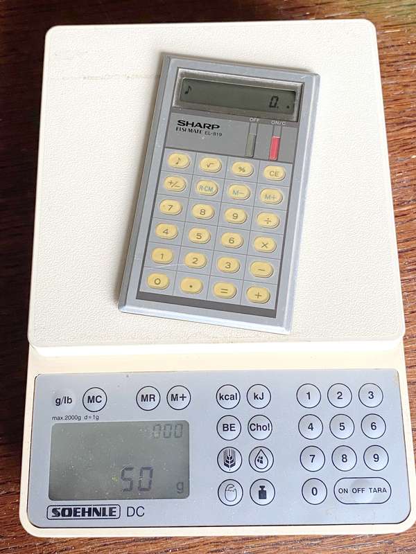 Sharp EL-819 Calculator slim from the 80s,  vintage, collectors item