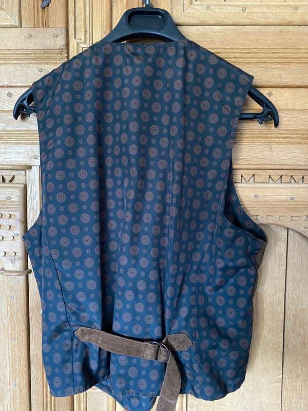 Genuine Leather Vest dark brown, size S / 38