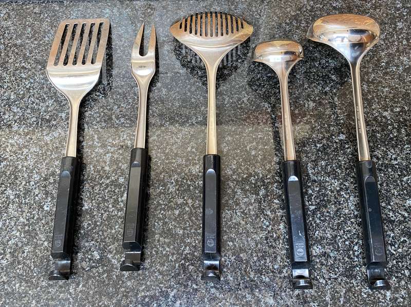 Emsa Design rostfrei 18-8 Kitchen tools Lot, made in Germany, kitchen tool, fork,spoons, pan slider