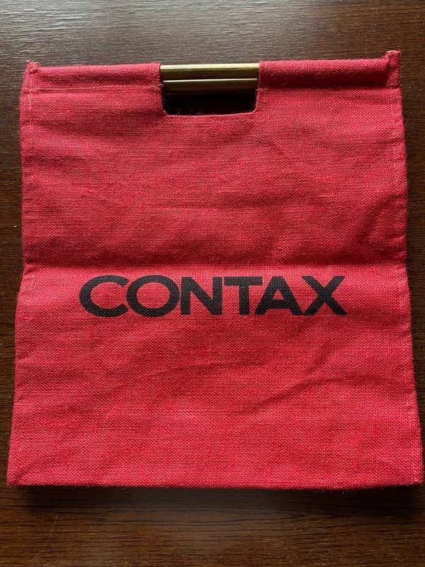 CONTAX FABRIC BAG,red, very strong,new,vintage, never used, collectors item, size approx. 45x50x16cm