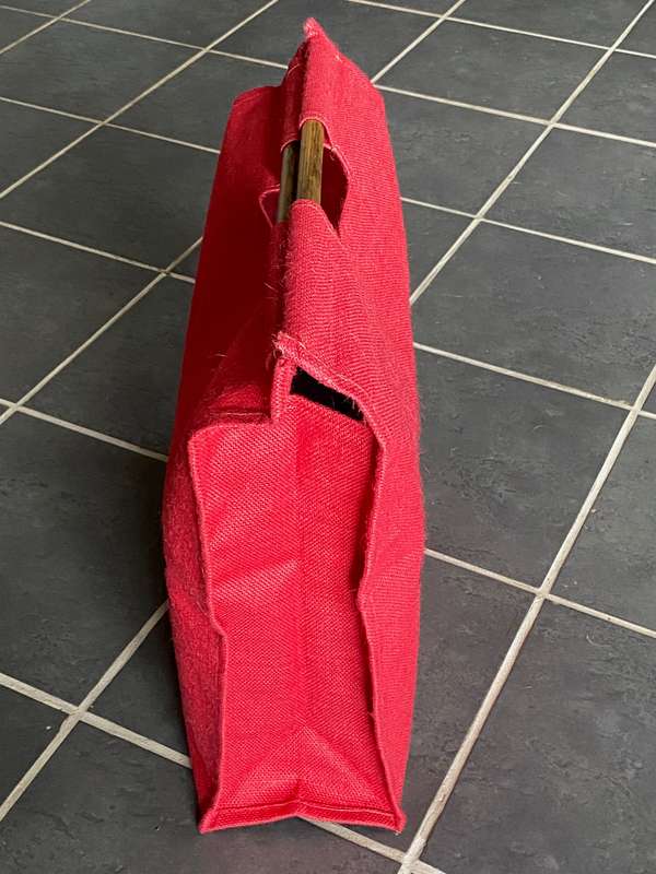 CONTAX FABRIC BAG,red, very strong,new,vintage, never used, collectors item, size approx. 45x50x16cm