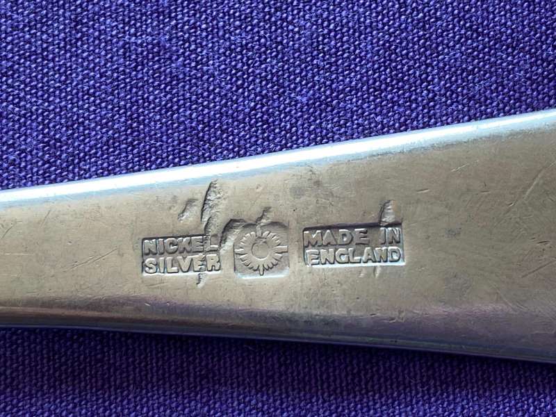 Nickel Silver spoon made in england vintage, collectors item