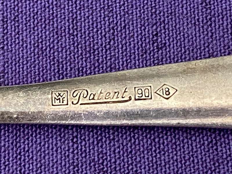WMF Patent 90 , 18 silver Spoon vintage from Germany, collectors item