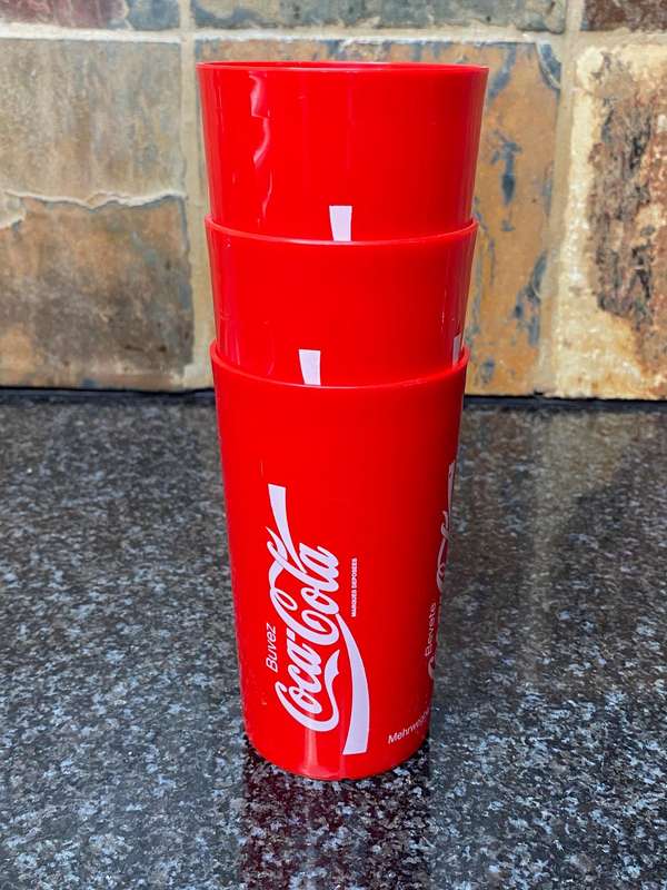 Coca Cola cup/mug ,appox. 300ml ,made in Germany in the 90s, retro, Adoma GmbH,88239 Wangen, Germany