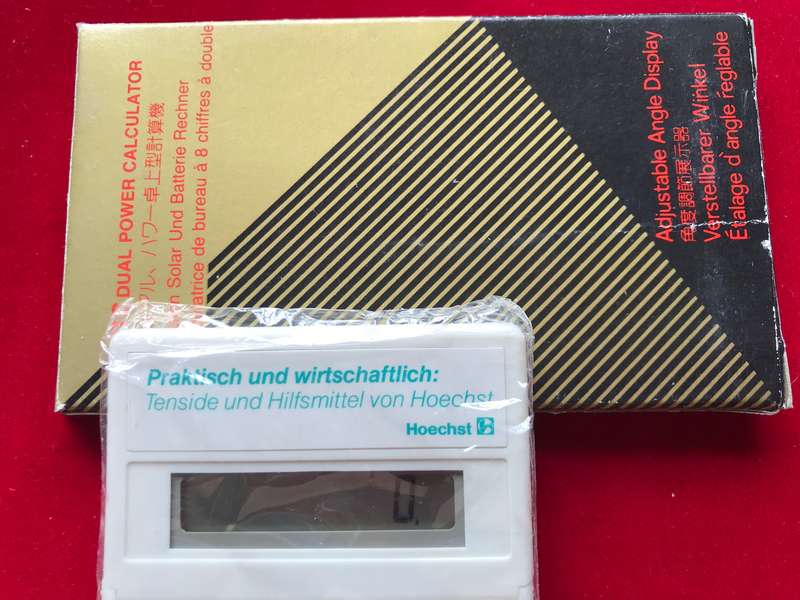 Hoechst Germany solar calculator new, collectors item