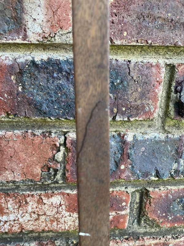 Vintage Ruler Stick SPA79, 1m , in total is approx. 1.20m long, wood and brass  COLLECTORS ITEM