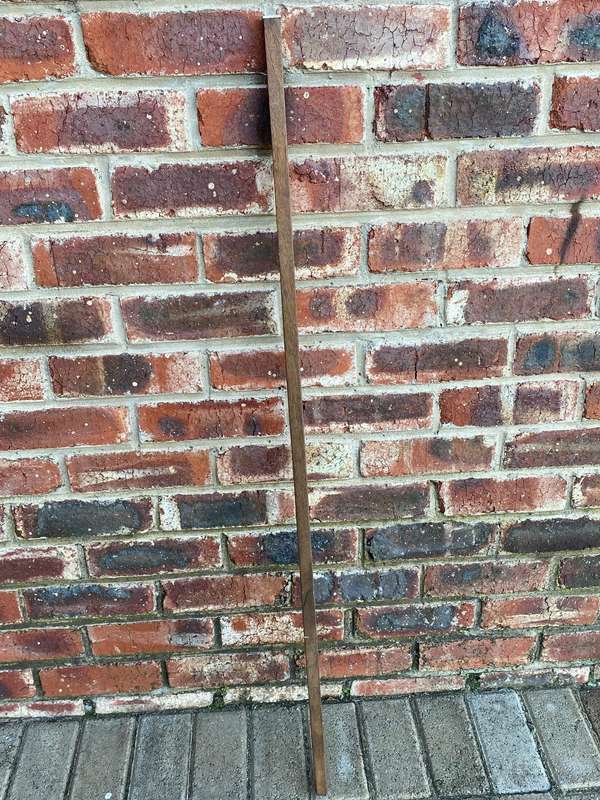 Vintage Ruler Stick SPA79, 1m , in total is approx. 1.20m long, wood and brass  COLLECTORS ITEM