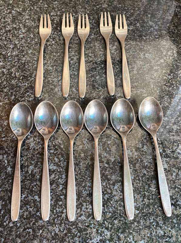 WMF silver 90 Lot 3, 11 pieces: coffee tea spoon, cake fork,vintage, from Germany, collectors item