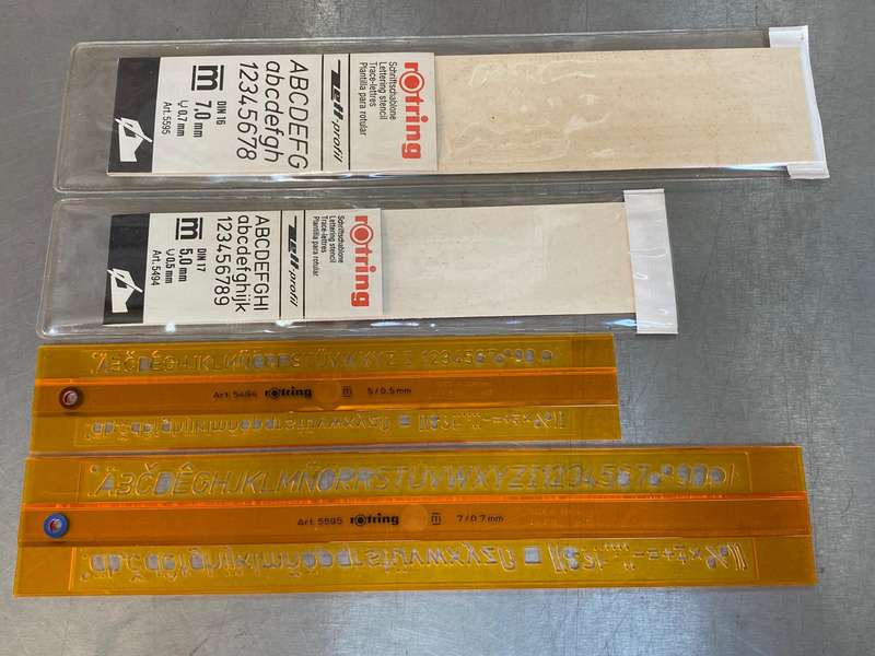 Vintage Rotring Ruler Lot,  COLLECTORS ITEM, from Germany