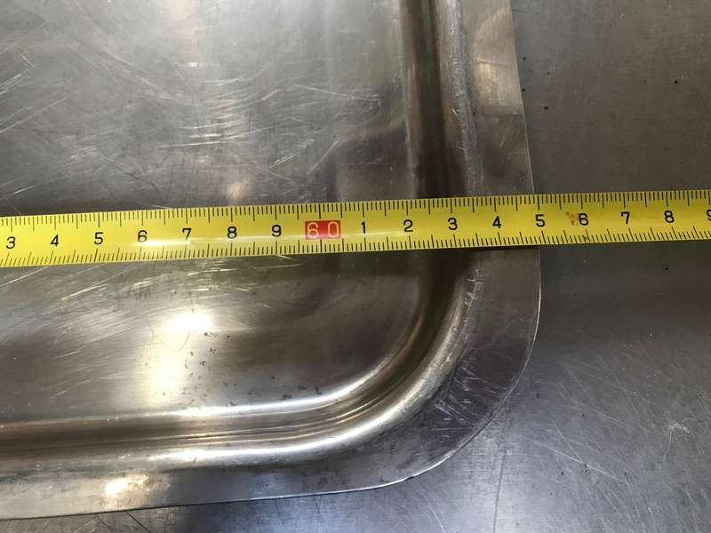 Stainless steel tray, secondhand, 65cm x 44cm