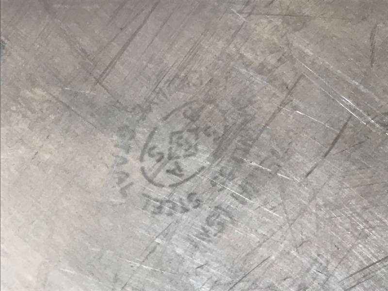 Stainless steel tray, secondhand, 65cm x 44cm