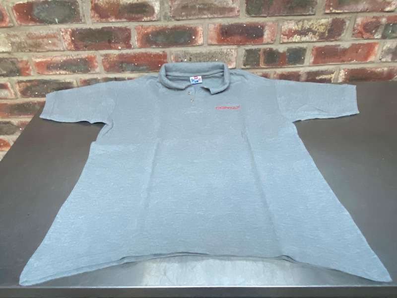 CONTAX Polo Shirt, grey, size XL, thick,strong material, VINTAGE, rare , in good condition