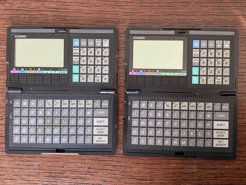 2 x Casio Diary SF-4000  vintage, collectors item,
