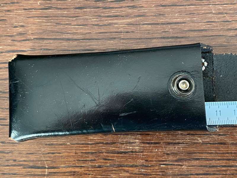 Leather pouch/case for a knife or a multitool, black, vintage, like leatherman or similar