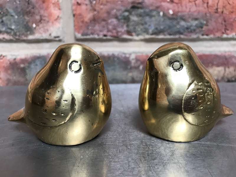 Chick / Bird Lot  2, Nice set of  two designed brass chick/bird from the1980s.