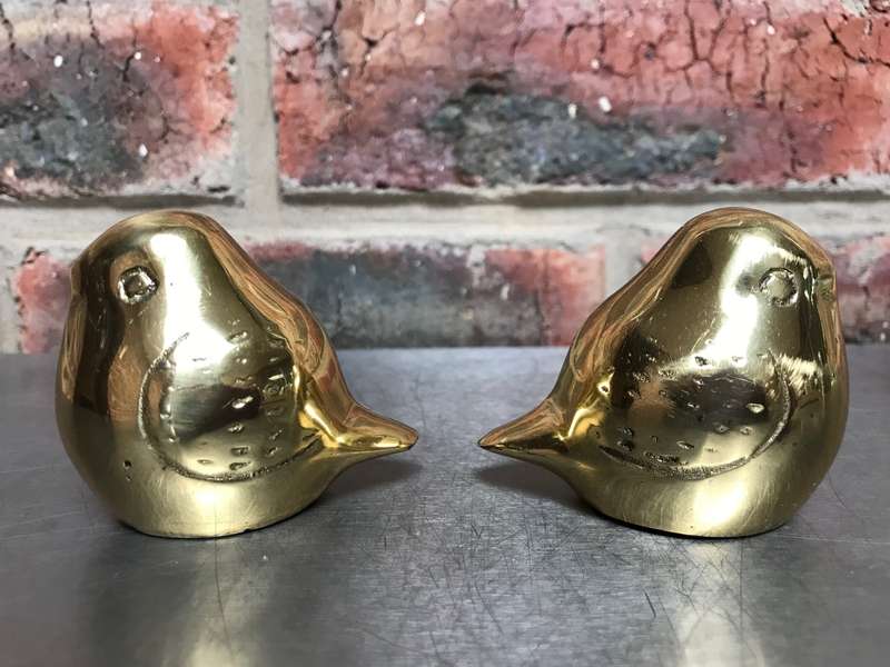 Chick / Bird Lot  2, Nice set of  two designed brass chick/bird from the1980s.