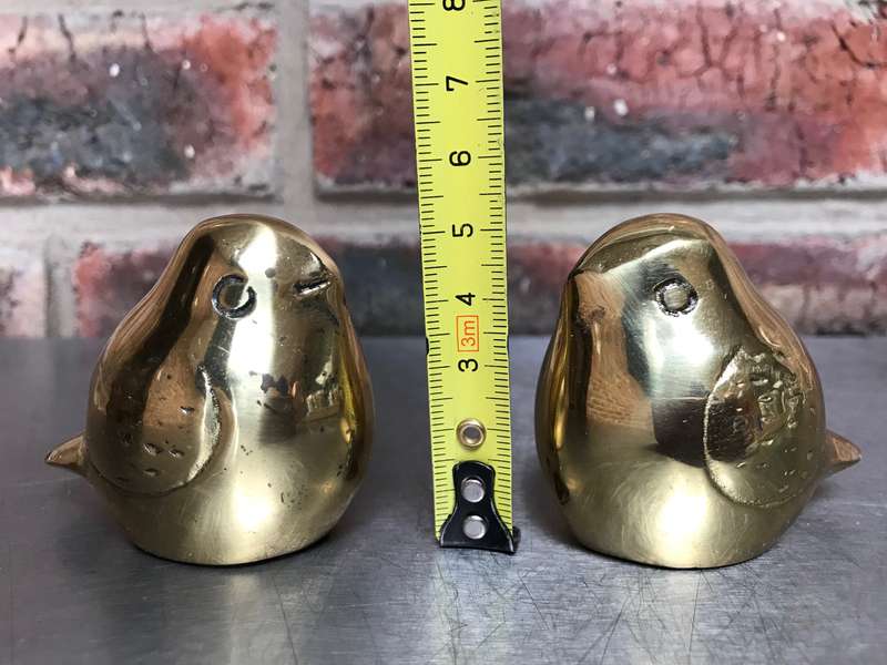 Chick / Bird Lot  2, Nice set of  two designed brass chick/bird from the1980s.