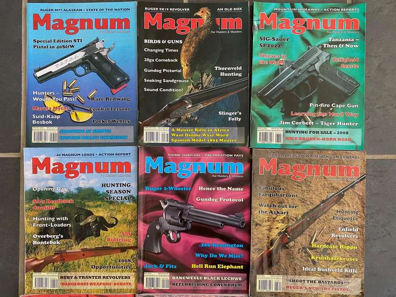 12 x MAGNUM Magazine 1-12 / 2008 , vintage,rare, collectors item, hunting magazine