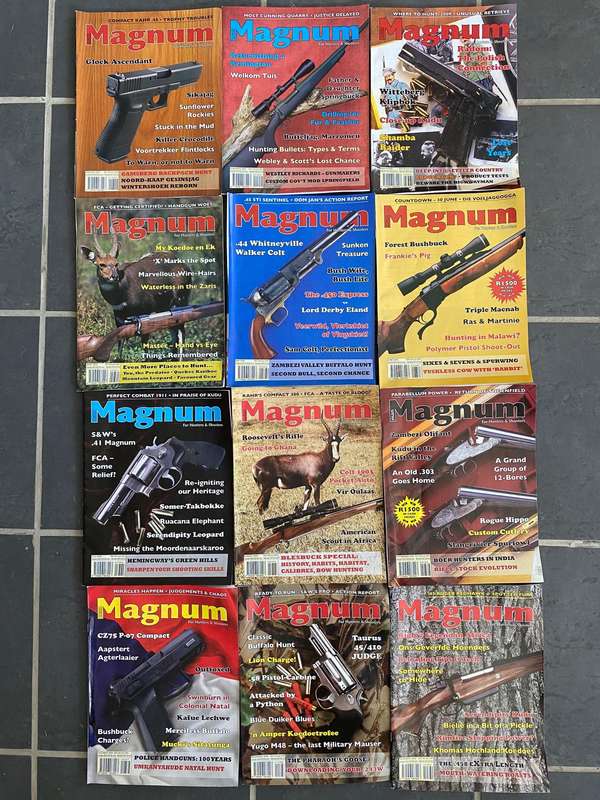 12 x MAGNUM Magazine 1-12 / 2009 , vintage,rare, collectors item, hunting magazine