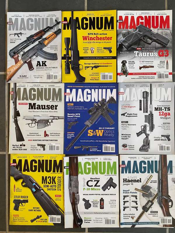 9 x MAGNUM Magazine 1-9 / 2020 , vintage,rare, collectors item, hunting magazine