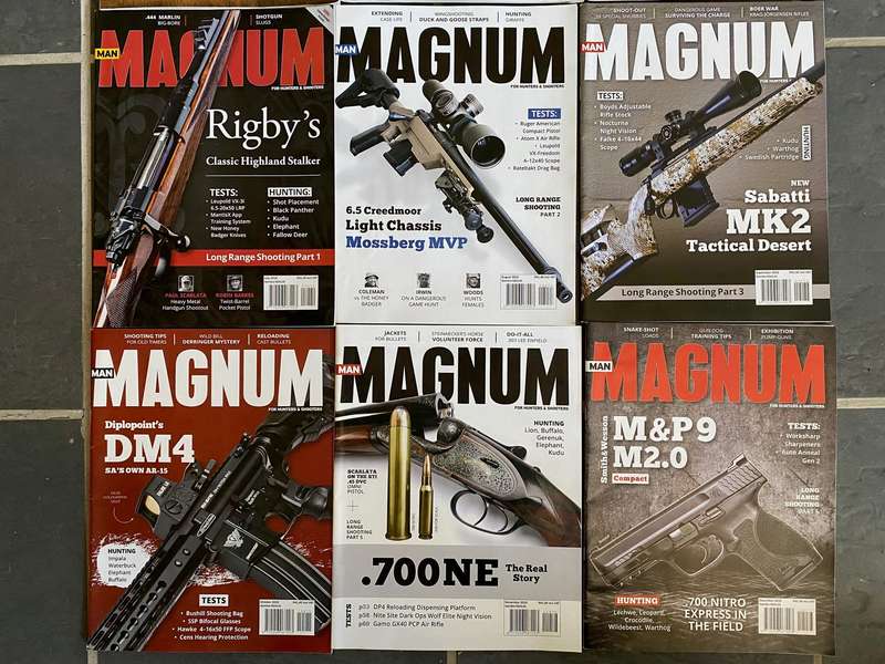 12 x MAGNUM Magazine 1-12 / 2018 , vintage,rare, collectors item, hunting magazine