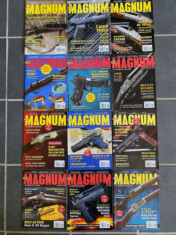 12 x MAGNUM Magazine 1-12 / 2016 , vintage,rare, collectors item, hunting magazine