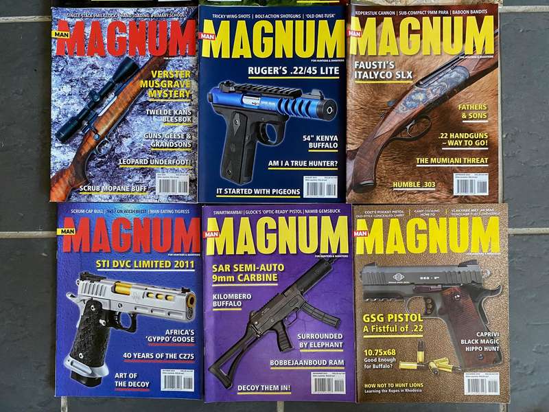11 x MAGNUM Magazine 1+2, 4-12 / 2015 , vintage,rare, collectors item, hunting magazine