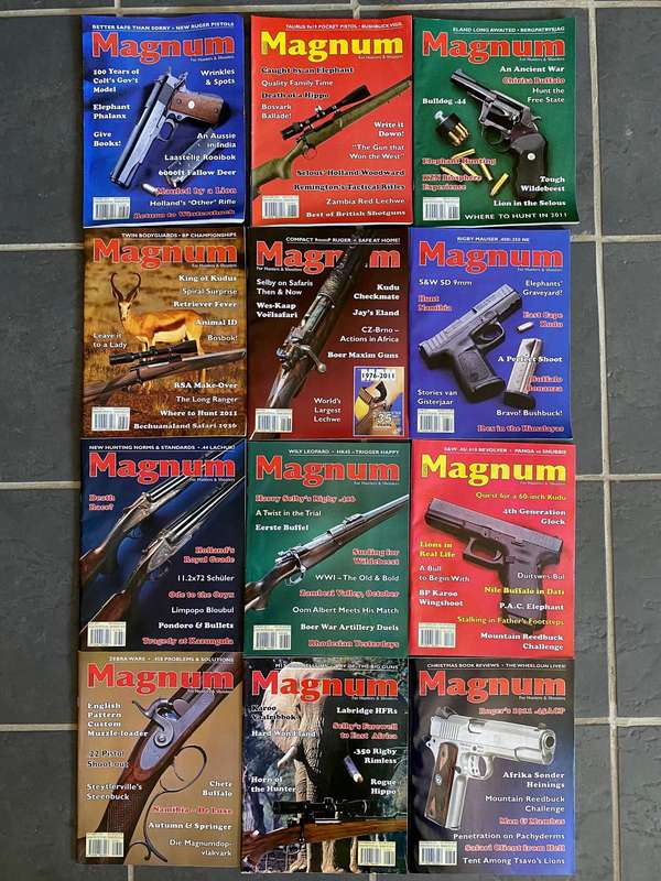 12 x MAGNUM Magazine 1-12 / 2010 , vintage,rare, collectors item, hunting magazine