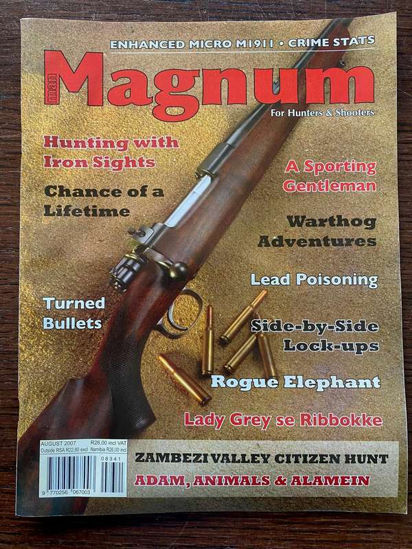 1 x MAGNUM Magazine 8 / 2007 , vintage,rare, collectors item, hunting magazine,