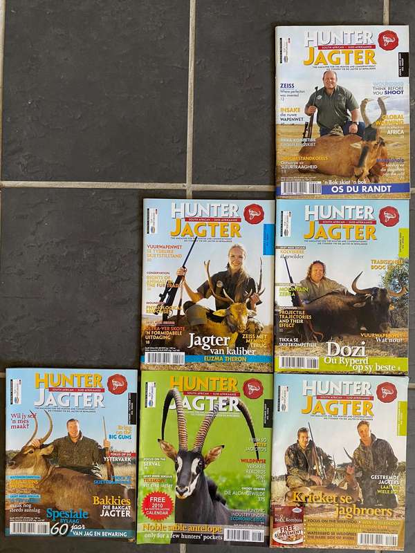 6 x HUNTER JAGTER Magazine 6, 8-12 / 2009 , vintage,rare, collectors item, hunting magazine,
