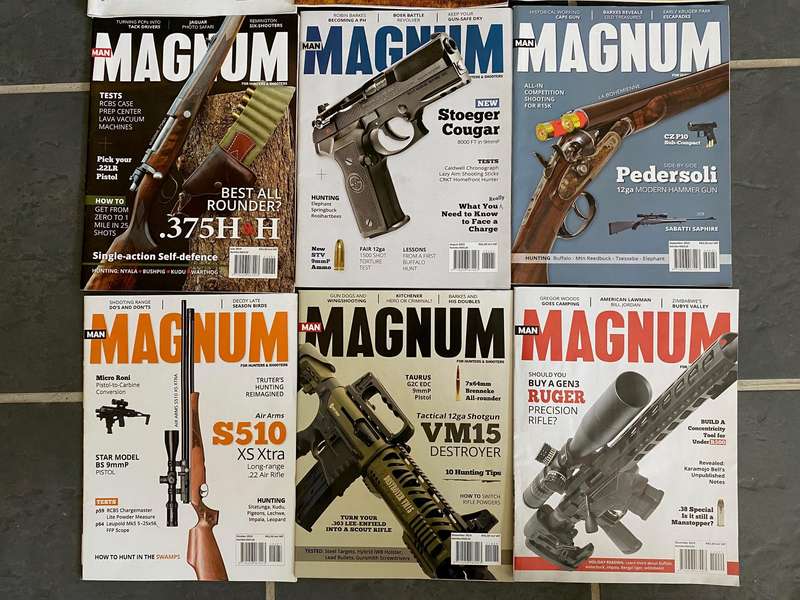 12 x MAGNUM Magazine 1-12 / 2019 , vintage,rare, collectors item, hunting magazine