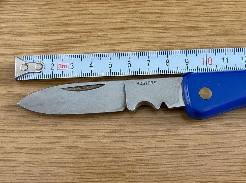 Lux Folding Pocket knife, rostfrei, vintage, rare from Germany, blue,