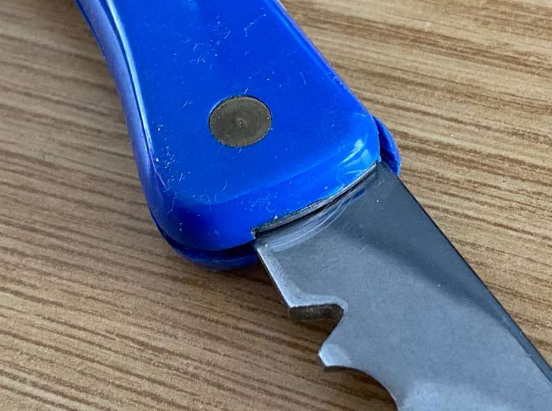 Lux Folding Pocket knife, rostfrei, vintage, rare from Germany, blue,