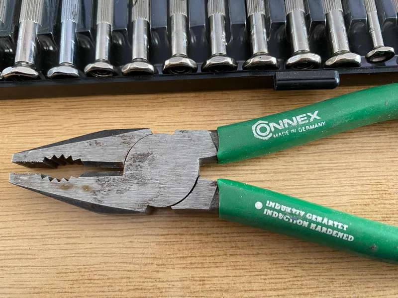 Tool Set, vintage, rare from Germany, connex plier & precision jeweler screwdriver set