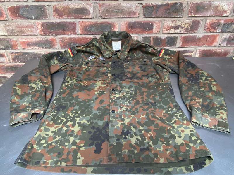 German Millitary Army Jacket Zipped Fleck-tarn Camouflage,( Gr. Nr. 13) 185-195 with Logo,