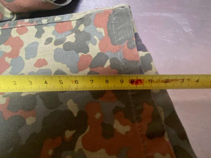 German Millitary Army Jacket Zipped Fleck-tarn Camouflage,( Gr. Nr. 13) 185-195 with Logo,